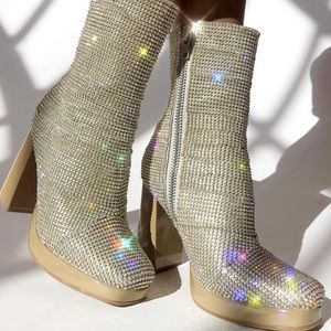 Dolls Kill Rhinestone Boots